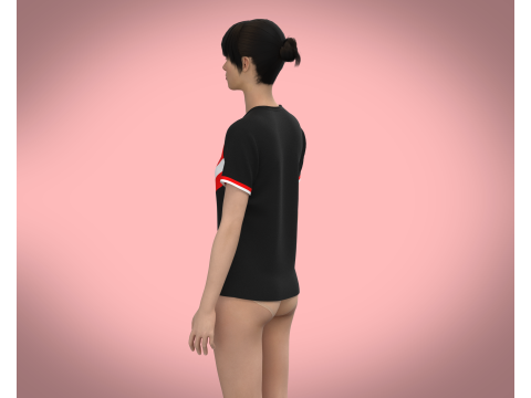 Ladies Black Tops Model 3D