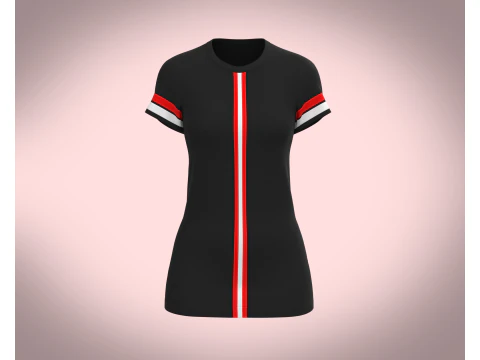 Женские черные топы V2 3D Модель