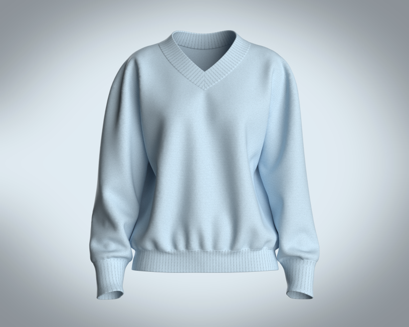 Girls Sweater - Blue 3D 모델 .c4d .max .obj .3ds .fbx .stl .blend 