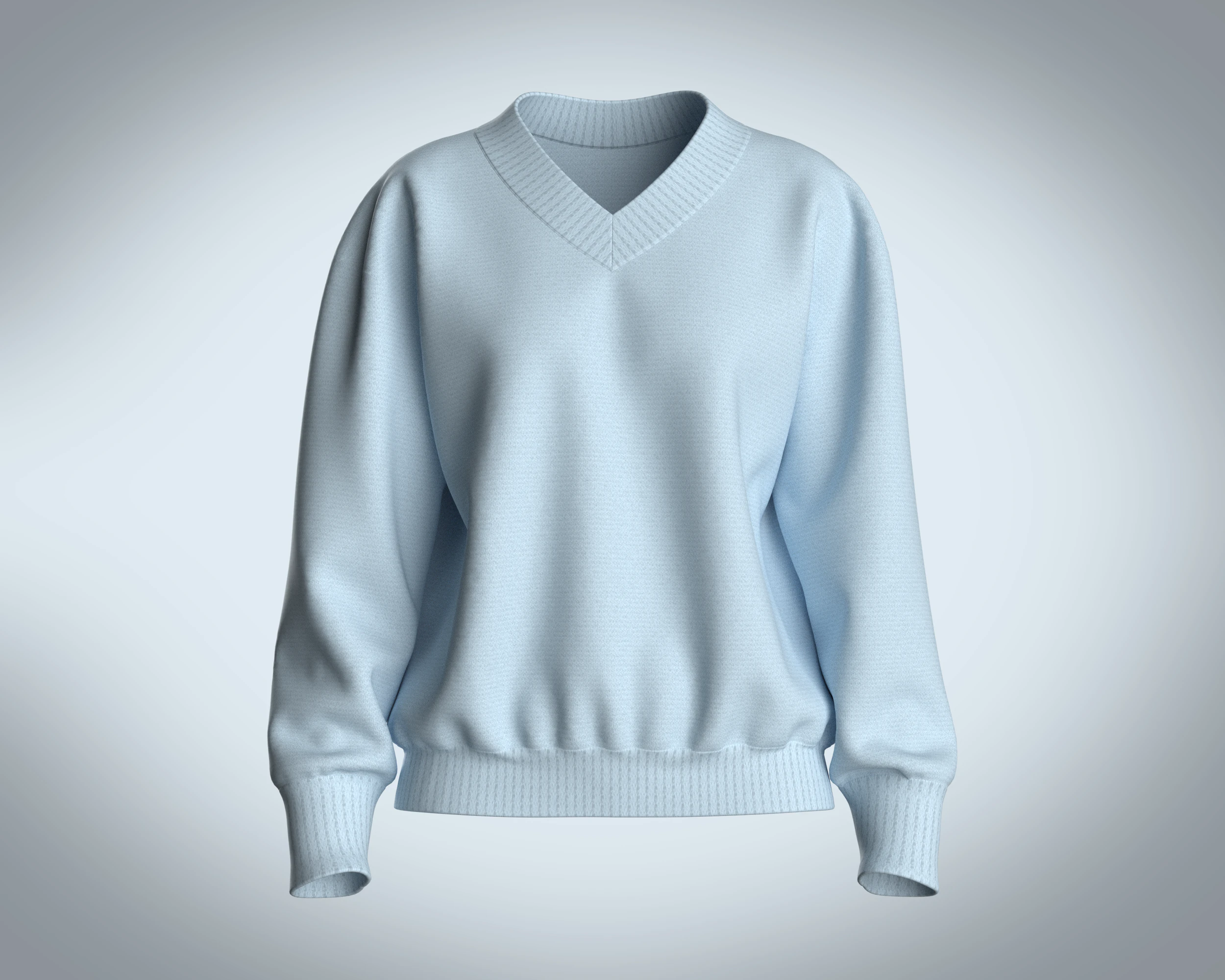 Girls Sweater - Blue 3D Model .c4d .max .obj .3ds .fbx .stl .blend