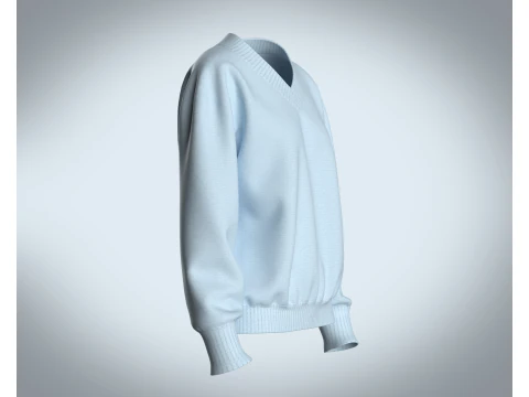Girls Sweater - Blue 3D Model