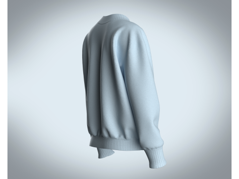Girls Sweater - Blue 3D 모델