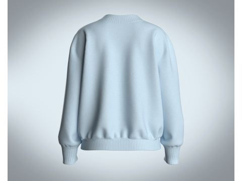 Girls Sweater - Blue 3D 모델