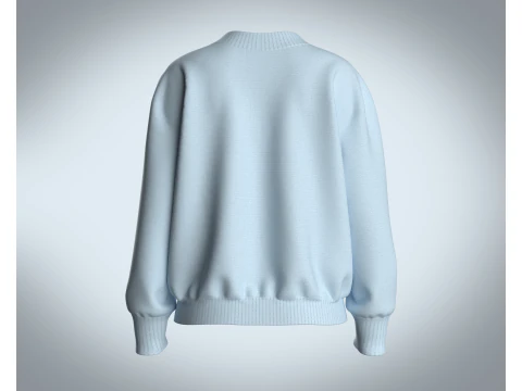 Girls Sweater - Blue 3D Model