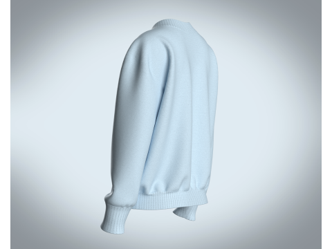 Girls Sweater - Blue 3D 모델