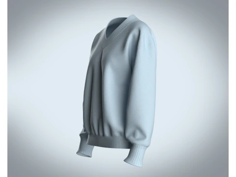 Girls Sweater - Blue 3D Model