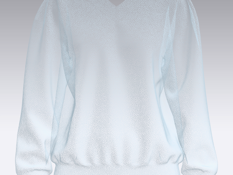 Girls Sweater - Blue 3D 모델