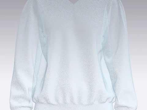 Girls Sweater - Blue 3D Model
