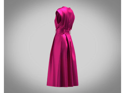 Girls Summer Slim Comfortable Dress 3D Model