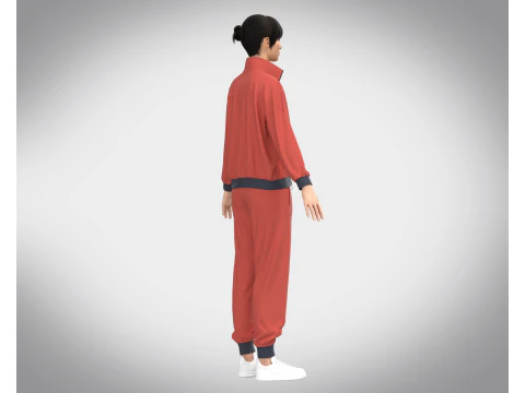 Girls Sports Outfit - Jacket with Jogger 3D Model