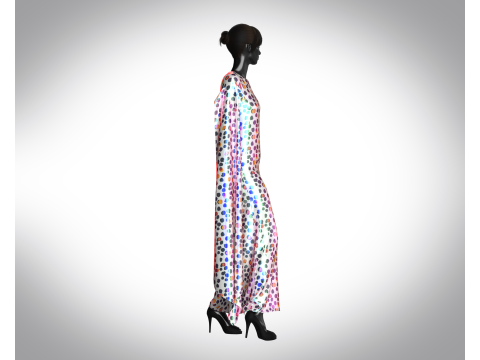 Girls - Iridescence Long Dress 3D Model