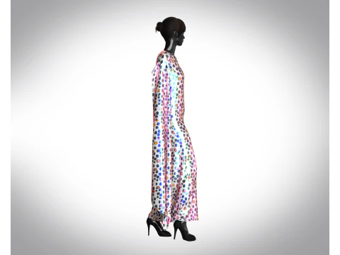 Girls - Iridescence Long Dress 3D Model