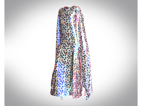 Girls - Iridescence Long Dress 3D Model