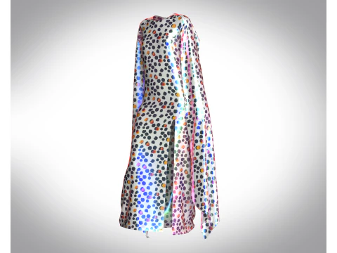 Girls - Iridescence Long Dress 3D Model
