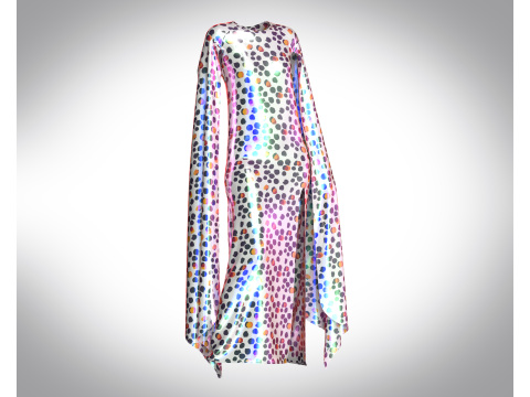 Girls - Iridescence Long Dress 3D Model