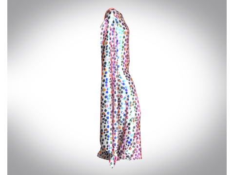 Girls - Iridescence Long Dress 3D Model