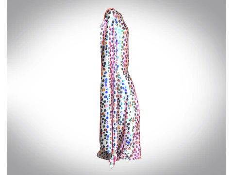 Girls - Iridescence Long Dress 3D Model