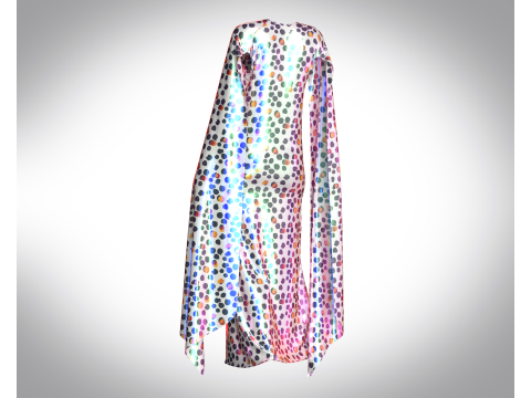 Girls - Iridescence Long Dress 3D Model