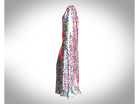 Girls - Iridescence Long Dress 3D Model