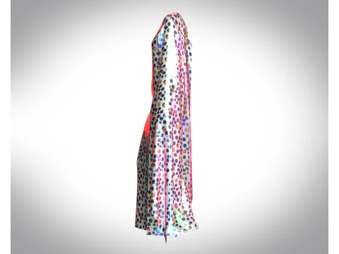 Girls - Iridescence Long Dress 3D Model