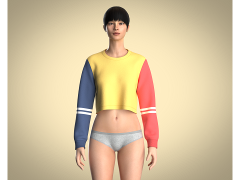 Girls - Crop Tops Modèle 3D