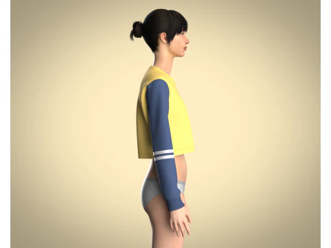 Girls - Crop Tops 3D Model