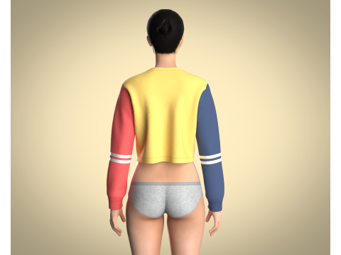 Girls - Crop Tops Modèle 3D