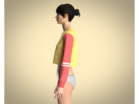 Girls - Crop Tops Modèle 3D