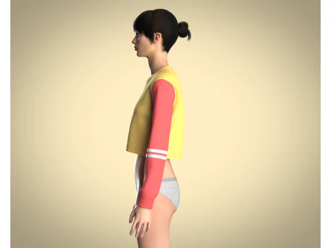 Girls - Crop Tops 3D Model