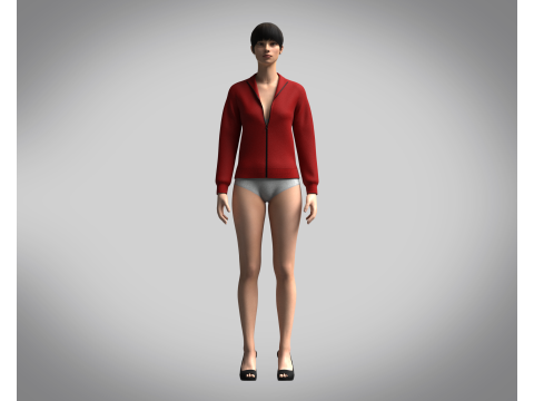 Girls - Bomber Jacket 3Dモデル