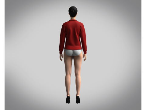 Girls - Bomber Jacket 3Dモデル