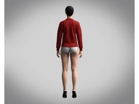 Girls - Bomber Jacket 3D Model