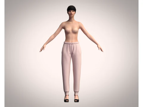 Girls - Jogger Pant 3D Model