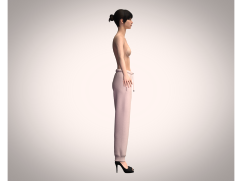 Girls - Jogger Pant Model 3D