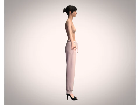 Girls - Jogger Pant 3D Model