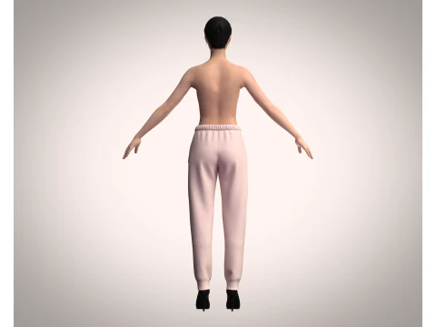 Girls - Jogger Pant 3D Model
