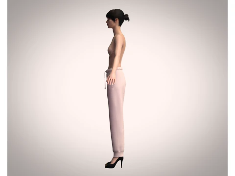 Girls - Jogger Pant 3D Model