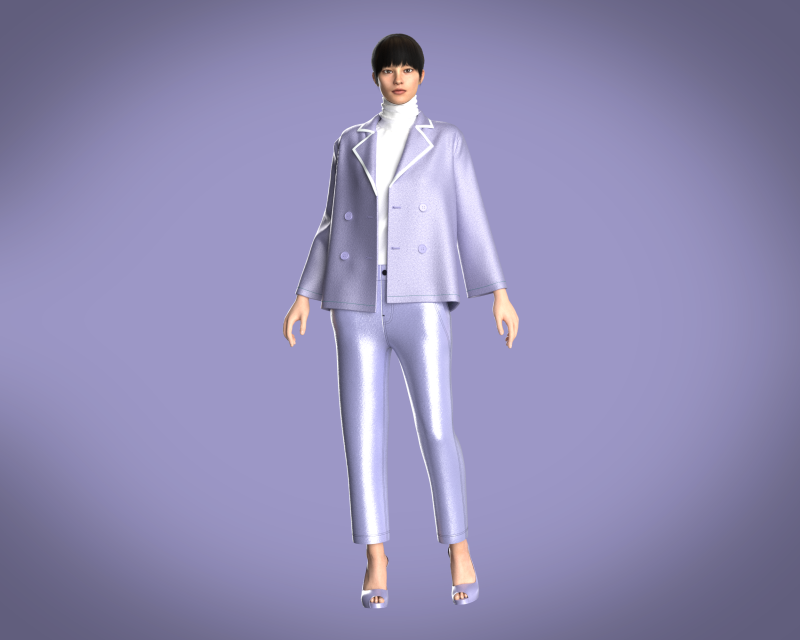 Girls - Jacket With Pant Outfit Model 3D .c4d .max .obj .3ds .fbx .stl .blend 