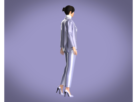 Girls - Jacket With Pant Outfit Model 3D