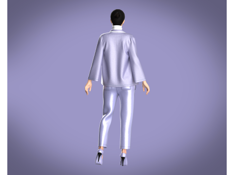 Girls - Jacket With Pant Outfit Model 3D