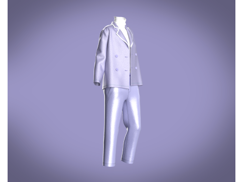 Girls - Jacket With Pant Outfit Model 3D