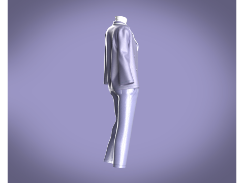 Girls - Jacket With Pant Outfit Model 3D
