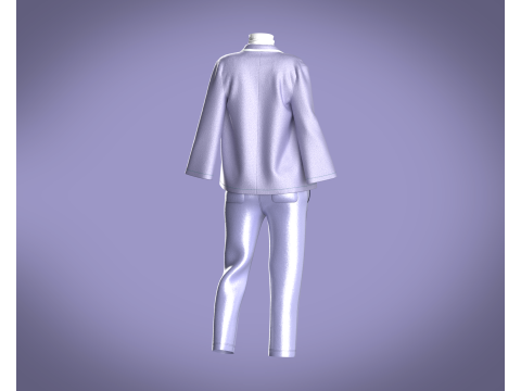Girls - Jacket With Pant Outfit Model 3D