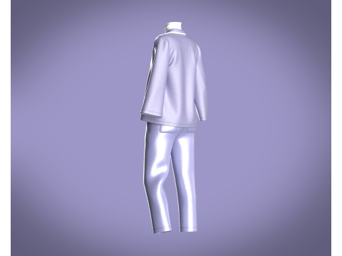 Girls - Jacket With Pant Outfit Model 3D