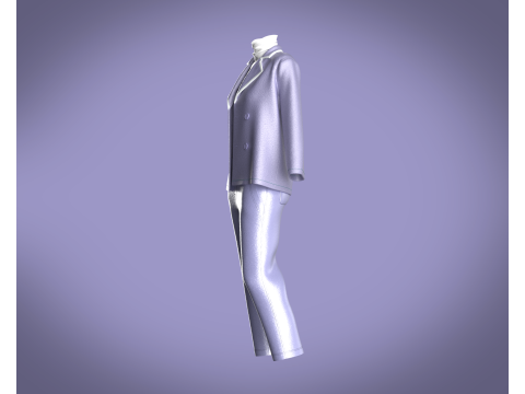 Girls - Jacket With Pant Outfit Model 3D