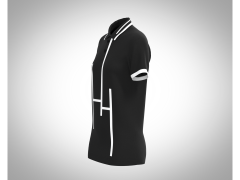 Ladies Black Polo Tops Modelo 3D