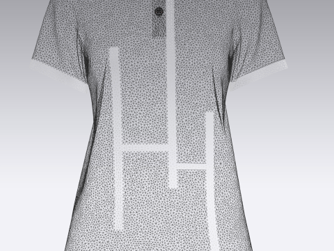 Ladies Black Polo Tops Modelo 3D