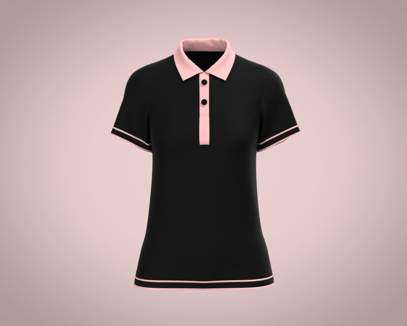 Ladies Black Polo 3D Model .c4d .max .obj .3ds .fbx .stl .blend