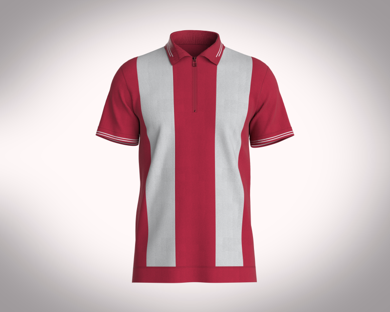 HALF-ZIP STRIPED POLO T-SHIRT Modelo 3D .c4d .max .obj .3ds .fbx .stl .blend 