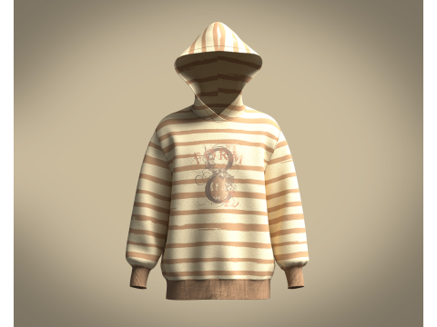 Hoodie - Form 8 Modello 3D